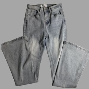 Rise Supply Co Flare Jeans Size 1 Light Vintage Wash High Rise Stretch Y2K